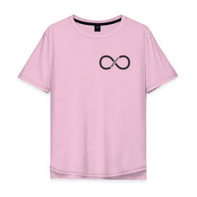 Мужская футболка хлопок Oversize с принтом Infinity в Белгороде, 100% хлопок | свободный крой, круглый ворот, “спинка” длиннее передней части | infinity | бесконечность | инфинити