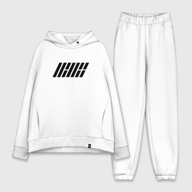 Женский костюм хлопок Oversize с принтом iKON logo в Белгороде,  |  | Тематика изображения на принте: ikon | k pop | return | айкон