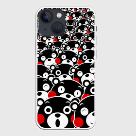 Чехол для iPhone 13 mini с принтом Узор кумамонов в Белгороде,  |  | bear | japanese | kumamon | kumamoto | аниме | игрушка | кумамон | кумамото сапурайдзу | медведь | мишка | персонаж | талисман | япония