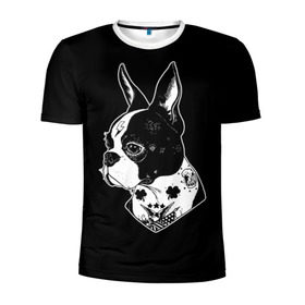 Мужская футболка 3D спортивная с принтом Французский Бульдог в Белгороде, 100% полиэстер с улучшенными характеристиками | приталенный силуэт, круглая горловина, широкие плечи, сужается к линии бедра | bulldog | dog | dogs | franch | бульдог | пес | псы | собака | собакен | собаки | собачка | собачки | французский | щенки | щенок | щеночек | щеночки