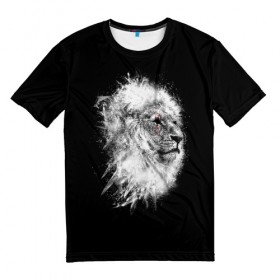 Мужская футболка 3D с принтом Лев со Шрамом в Белгороде, 100% полиэфир | прямой крой, круглый вырез горловины, длина до линии бедер | africa | desert | lion | lions | predator | scarm | африка | лев | львенок | львица | львицы | львы | львята | пустыня | хищник | шрам