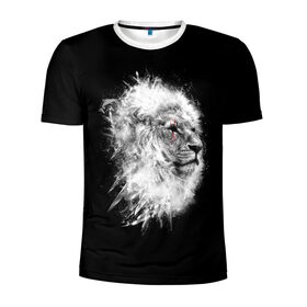 Мужская футболка 3D спортивная с принтом Лев со Шрамом в Белгороде, 100% полиэстер с улучшенными характеристиками | приталенный силуэт, круглая горловина, широкие плечи, сужается к линии бедра | africa | desert | lion | lions | predator | scarm | африка | лев | львенок | львица | львицы | львы | львята | пустыня | хищник | шрам