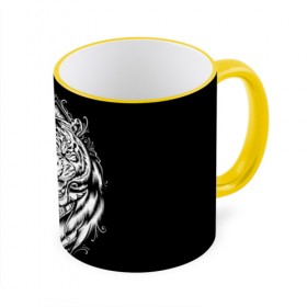 Кружка 3D с принтом Dark Tiger в Белгороде, керамика | ёмкость 330 мл | africa | creepy | dark | desert | predator | scary | tiger | tigers | африка | жуткий | мрачный | пустыня | страшный | тигр | тигренок | тигрица | тигрицы | тигры | тигрята | хищник