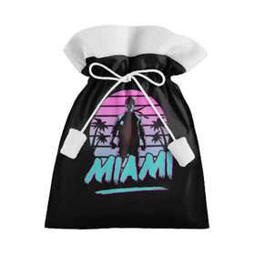 Подарочный 3D мешок с принтом Майами в Белгороде, 100% полиэстер | Размер: 29*39 см | Тематика изображения на принте: beach | hot | miami | sun | usa | город | города | жара | лето | майами | море | ночь | отпуск | пальма | пальмы | пляж | солнце | сша