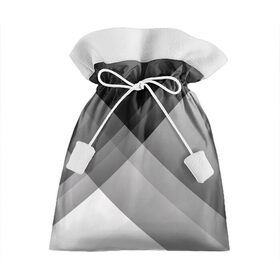 Подарочный 3D мешок с принтом Геометрия (серый) в Белгороде, 100% полиэстер | Размер: 29*39 см | белый | геометрия | полосы | серый | треугольник | черный