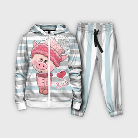 Детский костюм 3D с принтом Милая свинка в Белгороде,  |  | 2019 | боров | взгляд | год | домашнее | животное | костюм | красная | милая | мода | новый год | пальто | подарок | поздравление | поросенок | праздник | рисунок | рождество | румянец | с новым годом