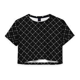 Женская футболка Cropp-top с принтом СВИТЕР ВЕДЬМАК в Белгороде, 100% полиэстер | круглая горловина, длина футболки до линии талии, рукава с отворотами | 