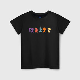 Детская футболка хлопок с принтом Futurama characters в Белгороде, 100% хлопок | круглый вырез горловины, полуприлегающий силуэт, длина до линии бедер | Тематика изображения на принте: bender | fry | futurama | planet express | бендер | гипножаба | зойдберг | лила | фрай | футурама