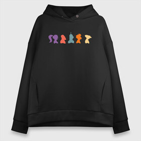 Женское худи Oversize хлопок с принтом Futurama characters в Белгороде, френч-терри — 70% хлопок, 30% полиэстер. Мягкий теплый начес внутри —100% хлопок | боковые карманы, эластичные манжеты и нижняя кромка, капюшон на магнитной кнопке | Тематика изображения на принте: bender | fry | futurama | planet express | бендер | гипножаба | зойдберг | лила | фрай | футурама