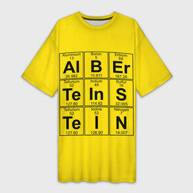 Платье-футболка 3D с принтом Альберт Эйнштейн в Белгороде,  |  | Тематика изображения на принте: albert | chemistry | einstein | math | mendeleev | phisics | science | table | альберт | математика | менделеева | наука | таблица | физика | химия | эйнштейн