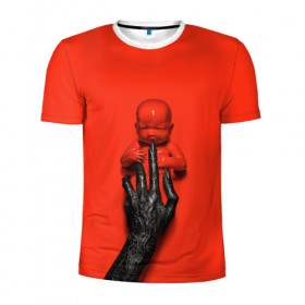 Мужская футболка 3D спортивная с принтом American Horror Story в Белгороде, 100% полиэстер с улучшенными характеристиками | приталенный силуэт, круглая горловина, широкие плечи, сужается к линии бедра | ahs | american horror story | американская история ужасов | младенец | ребенок