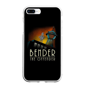 Чехол для iPhone 7Plus/8 Plus матовый с принтом Bender The Offender в Белгороде, Силикон | Область печати: задняя сторона чехла, без боковых панелей | Тематика изображения на принте: all | bender | doctor | futurama | humans | kill | mult | robot | simpsons | space | trust | zoidberg | бендер | зойдберг | космос | мульт | мультик | мультфильм | робот | симпсоны | футурама