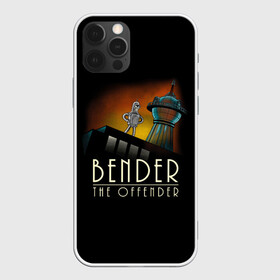 Чехол для iPhone 12 Pro с принтом Bender The Offender в Белгороде, силикон | область печати: задняя сторона чехла, без боковых панелей | Тематика изображения на принте: all | bender | doctor | futurama | humans | kill | mult | robot | simpsons | space | trust | zoidberg | бендер | зойдберг | космос | мульт | мультик | мультфильм | робот | симпсоны | футурама