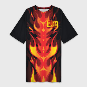 Платье-футболка 3D с принтом PUBG Fire в Белгороде,  |  | battle | battlegrounds | chicken | dinner | playerunknown’s | royale | winner | битва | королевская | огонь | пламя