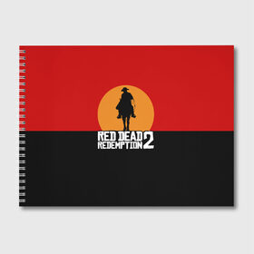 Альбом для рисования с принтом Red Dead Redemption 2 в Белгороде, 100% бумага
 | матовая бумага, плотность 200 мг. | game | rdr2 | red dead redemption 2 | rockstar studios | игры