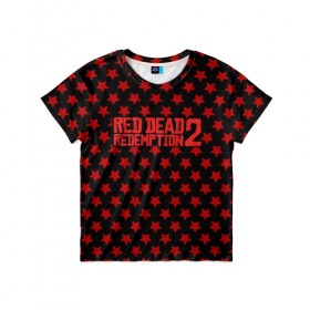 Детская футболка 3D с принтом Red Dead Redemption 2 в Белгороде, 100% гипоаллергенный полиэфир | прямой крой, круглый вырез горловины, длина до линии бедер, чуть спущенное плечо, ткань немного тянется | game | rdr2 | red dead redemption 2 | rockstar studios | игры