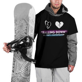 Накидка на куртку 3D с принтом Lil Peep Falling Down в Белгороде, 100% полиэстер |  | Тематика изображения на принте: cloudrap | lil peep | rap | xxx | xxxtentacion