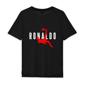 Мужская футболка хлопок Oversize с принтом Ronaldo в Белгороде, 100% хлопок | свободный крой, круглый ворот, “спинка” длиннее передней части | champion | cr7 | cristiano | game | goal | italy | juventus | madrid | real | ronaldo | spain | team | буффон | гол | дибала | золотой мяч | игрок | испания | италия | криштиану | мадрид | португалия | реал | роналду | спорт | тренер | футбол | 
