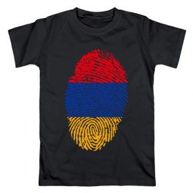 Мужская футболка хлопок с принтом Армения в Белгороде, 100% хлопок | прямой крой, круглый вырез горловины, длина до линии бедер, слегка спущенное плечо. | 