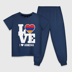 Детская пижама хлопок с принтом Love Armenia в Белгороде, 100% хлопок |  брюки и футболка прямого кроя, без карманов, на брюках мягкая резинка на поясе и по низу штанин
 | 