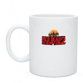 Кружка с принтом Red Dead Redemption 2 в Белгороде, керамика | объем — 330 мл, диаметр — 80 мм. Принт наносится на бока кружки, можно сделать два разных изображения | game | rdr2 | red dead redemption 2 | rockstar studios | игры