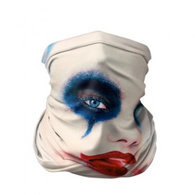 Бандана-труба 3D с принтом American Horror Story в Белгороде, 100% полиэстер, ткань с особыми свойствами — Activecool | плотность 150‒180 г/м2; хорошо тянется, но сохраняет форму | ahs | american horror story | американская история ужасов | вода | клоун | краска | макияж | молоко