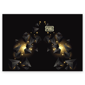 Поздравительная открытка с принтом PUBG Guard Light в Белгороде, 100% бумага | плотность бумаги 280 г/м2, матовая, на обратной стороне линовка и место для марки
 | battle | battlegrounds | chicken | dinner | playerunknown’s | royale | winner | битва | королевская