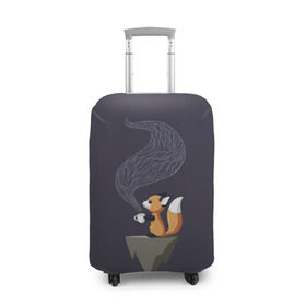 Чехол для чемодана 3D с принтом Coffee Fox в Белгороде, 86% полиэфир, 14% спандекс | двустороннее нанесение принта, прорези для ручек и колес | coffee | cute | fox | foxes | ginger | tail | забавная | кофе | кофеёк | кофеёчек | лис | лиса | лисица | лисицы | лисичка | лисички | лисы | милая | рыжая | рыжие | смешная | фыр | хвост | хвосты