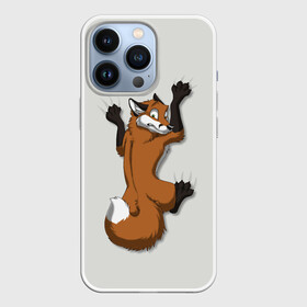 Чехол для iPhone 13 Pro с принтом Лис Вцепился в Белгороде,  |  | cute | fox | foxes | ginger | tail | вцепился | забавная | капаркается | лис | лиса | лисица | лисицы | лисичка | лисички | лисы | милая | рыжая | рыжие | смешная | фыр | хвост | хвосты