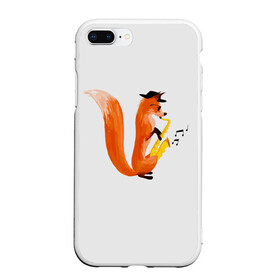 Чехол для iPhone 7Plus/8 Plus матовый с принтом Джаз Лис в Белгороде, Силикон | Область печати: задняя сторона чехла, без боковых панелей | cute | fox | foxes | ginger | jazz | tail | trumpet | джаз | джазмен | забавная | лис | лиса | лисица | лисицы | лисичка | лисички | лисы | милая | рыжая | рыжие | саксофон | смешная | труба | фыр | хвост | хвосты