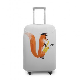 Чехол для чемодана 3D с принтом Джаз Лис в Белгороде, 86% полиэфир, 14% спандекс | двустороннее нанесение принта, прорези для ручек и колес | cute | fox | foxes | ginger | jazz | tail | trumpet | джаз | джазмен | забавная | лис | лиса | лисица | лисицы | лисичка | лисички | лисы | милая | рыжая | рыжие | саксофон | смешная | труба | фыр | хвост | хвосты