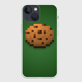 Чехол для iPhone 13 mini с принтом Minecraft Печенька в Белгороде,  |  | cookies | craft | creeper | mine | minecraft | miner | online | skeleton | sword | tnt | world | zombie | зомби | игра | игры | кирка | крипер | майнер | майнкрафт | меч | мир | онлайн | печенье | печенька | скелетон