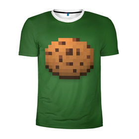 Мужская футболка 3D спортивная с принтом Minecraft Печенька в Белгороде, 100% полиэстер с улучшенными характеристиками | приталенный силуэт, круглая горловина, широкие плечи, сужается к линии бедра | Тематика изображения на принте: cookies | craft | creeper | mine | minecraft | miner | online | skeleton | sword | tnt | world | zombie | зомби | игра | игры | кирка | крипер | майнер | майнкрафт | меч | мир | онлайн | печенье | печенька | скелетон