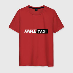 Мужская футболка хлопок с принтом Fake taxi в Белгороде, 100% хлопок | прямой крой, круглый вырез горловины, длина до линии бедер, слегка спущенное плечо. | 