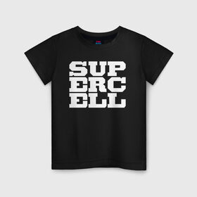 Детская футболка хлопок с принтом SUPERCELL в Белгороде, 100% хлопок | круглый вырез горловины, полуприлегающий силуэт, длина до линии бедер | supercell | игра | клеш | клэш | суперселл