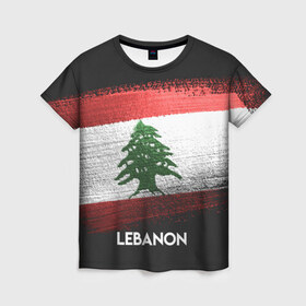 Женская футболка 3D с принтом LEBANON(Ливан) в Белгороде, 100% полиэфир ( синтетическое хлопкоподобное полотно) | прямой крой, круглый вырез горловины, длина до линии бедер | lebanon | urban | город | ливан | мир | путешествие | символика | страны | флаг
