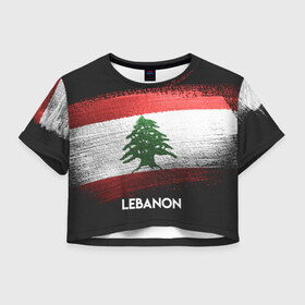 Женская футболка 3D укороченная с принтом LEBANON(Ливан) в Белгороде, 100% полиэстер | круглая горловина, длина футболки до линии талии, рукава с отворотами | lebanon | urban | город | ливан | мир | путешествие | символика | страны | флаг