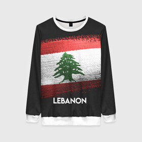 Женский свитшот 3D с принтом LEBANON(Ливан) в Белгороде, 100% полиэстер с мягким внутренним слоем | круглый вырез горловины, мягкая резинка на манжетах и поясе, свободная посадка по фигуре | lebanon | urban | город | ливан | мир | путешествие | символика | страны | флаг