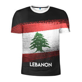 Мужская футболка 3D спортивная с принтом LEBANON(Ливан) в Белгороде, 100% полиэстер с улучшенными характеристиками | приталенный силуэт, круглая горловина, широкие плечи, сужается к линии бедра | lebanon | urban | город | ливан | мир | путешествие | символика | страны | флаг