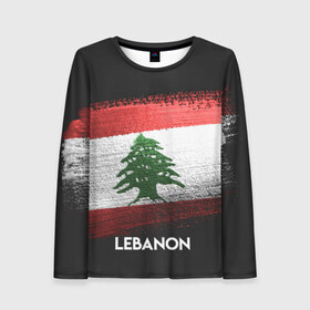 Женский лонгслив 3D с принтом LEBANON(Ливан) в Белгороде, 100% полиэстер | длинные рукава, круглый вырез горловины, полуприлегающий силуэт | lebanon | urban | город | ливан | мир | путешествие | символика | страны | флаг