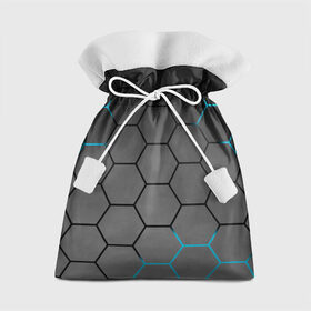 Подарочный 3D мешок с принтом Плиты с Энергией в Белгороде, 100% полиэстер | Размер: 29*39 см | Тематика изображения на принте: hexagon | metal | pattern | steel | броня | гексагон | метал | плиты | сталь | текстура