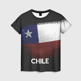 Женская футболка 3D с принтом Chile(Чили) в Белгороде, 100% полиэфир ( синтетическое хлопкоподобное полотно) | прямой крой, круглый вырез горловины, длина до линии бедер | chile | urban | город | мир | путешествие | символика | страны | флаг | чили