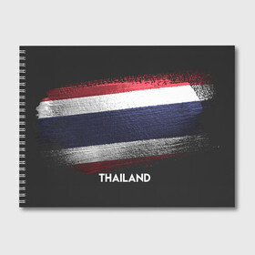 Альбом для рисования с принтом Тайланд(Thailand) в Белгороде, 100% бумага
 | матовая бумага, плотность 200 мг. | thailand | urban | город | мир | путешествие | символика | страны | таиланд | флаг