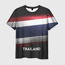 Мужская футболка 3D с принтом Тайланд(Thailand) в Белгороде, 100% полиэфир | прямой крой, круглый вырез горловины, длина до линии бедер | thailand | urban | город | мир | путешествие | символика | страны | таиланд | флаг
