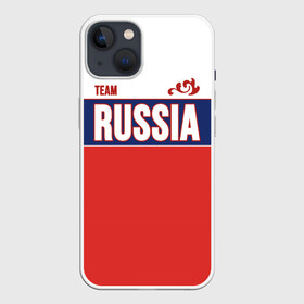 Чехол для iPhone 13 с принтом Team Russia в Белгороде,  |  | community | country | moscow | ornament | pattern | russia | russian | sport | style | team | комюнити | москва | надпись | орнамент | россия | русская | русский | спорт | стиль | страна | узор