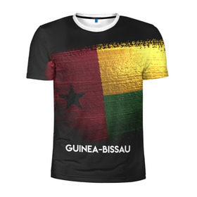 Мужская футболка 3D спортивная с принтом Guinea-Bissau(Гвинея-Бисау) в Белгороде, 100% полиэстер с улучшенными характеристиками | приталенный силуэт, круглая горловина, широкие плечи, сужается к линии бедра | urban | гвинея бисау | город | мир | путешествие | символика | страны | флаг