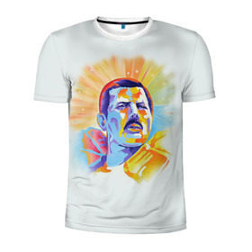 Мужская футболка 3D спортивная с принтом Freddie Mercury в Белгороде, 100% полиэстер с улучшенными характеристиками | приталенный силуэт, круглая горловина, широкие плечи, сужается к линии бедра | freddie mercury | queen | фредди меркьюри