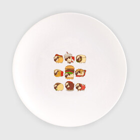 Тарелка с принтом Мопсы в Белгороде, фарфор | диаметр - 210 мм
диаметр для нанесения принта - 120 мм | Тематика изображения на принте: fastfood | pug | бургер | еда | кола | пицца | собака | фастфуд | хотдог | чипсы | шаурма
