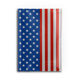 Обложка для автодокументов с принтом Американский Флаг в Белгороде, натуральная кожа |  размер 19,9*13 см; внутри 4 больших “конверта” для документов и один маленький отдел — туда идеально встанут права | америка | вашингтон | звезды | патриот | сша | трамп | триколор