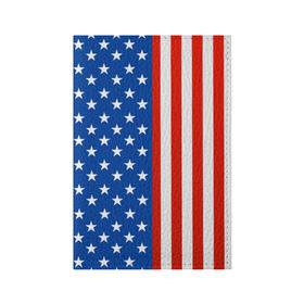 Обложка для паспорта матовая кожа с принтом Американский Флаг в Белгороде, натуральная матовая кожа | размер 19,3 х 13,7 см; прозрачные пластиковые крепления | америка | вашингтон | звезды | патриот | сша | трамп | триколор